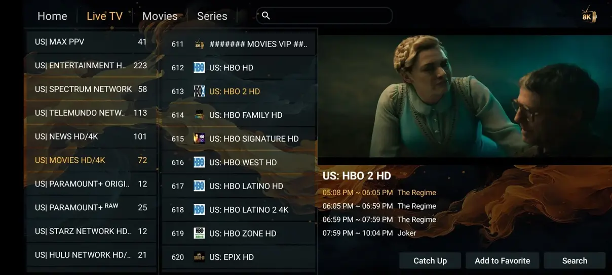 IPTV UI and EPG preview 1