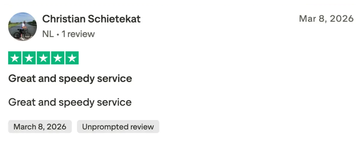 Trustpilot subscriber evaluation screenshot 1 for basta iptv sverige