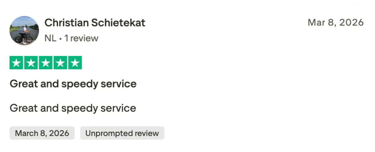 Trustpilot subscriber evaluation screenshot 5 for basta iptv sverige